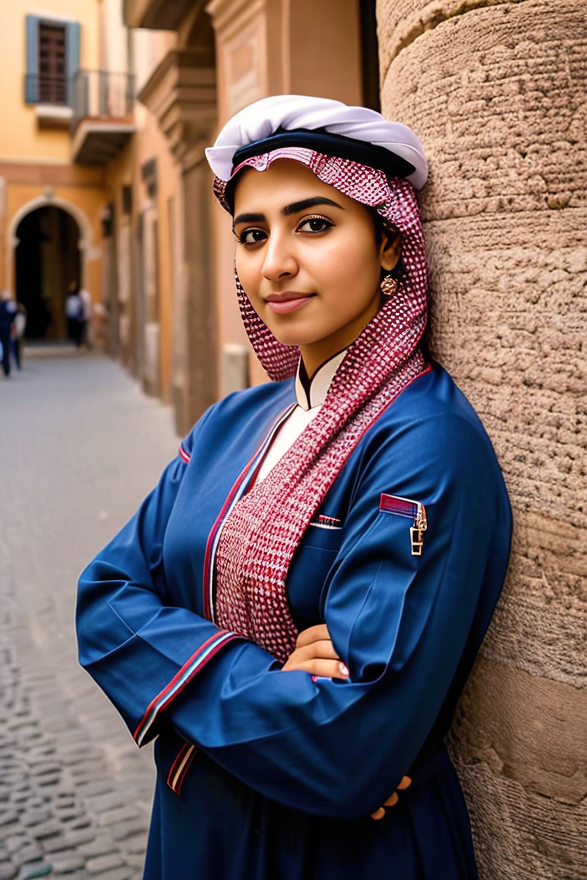 Portrait generated with Stable Diffusion.